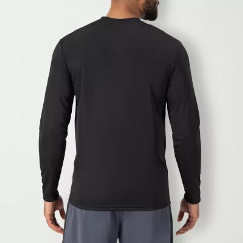Hanes Cool Dri Mens Crew Neck Long Sleeve Active T-Shirt