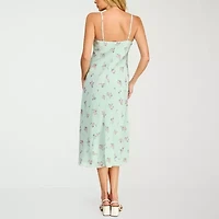B. Smart Womens Juniors Floral Midi Slip Dress