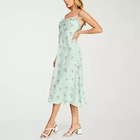 B. Smart Womens Juniors Floral Midi Slip Dress