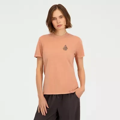 VOLCOM Womens Juniors Short Sleeve Regular Fit Graphic T-Shirt