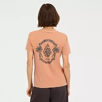 VOLCOM Womens Juniors Short Sleeve Regular Fit Graphic T-Shirt