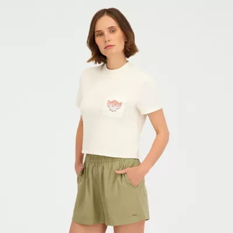 VOLCOM Womens Crew Neck Short Sleeve Graphic T-Shirt