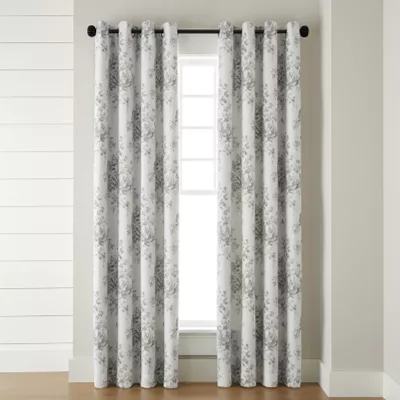 Linden Street Sullivan Printed Grommet Top Blackout Single Curtain Panel