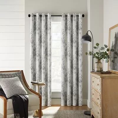 Linden Street Sullivan Printed Grommet Top Blackout Single Curtain Panel