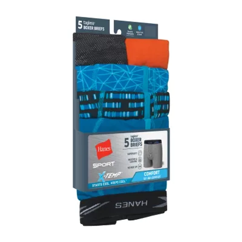 Hanes Little & Big Kid Boys 5 Pack Boxer Briefs Burxd5