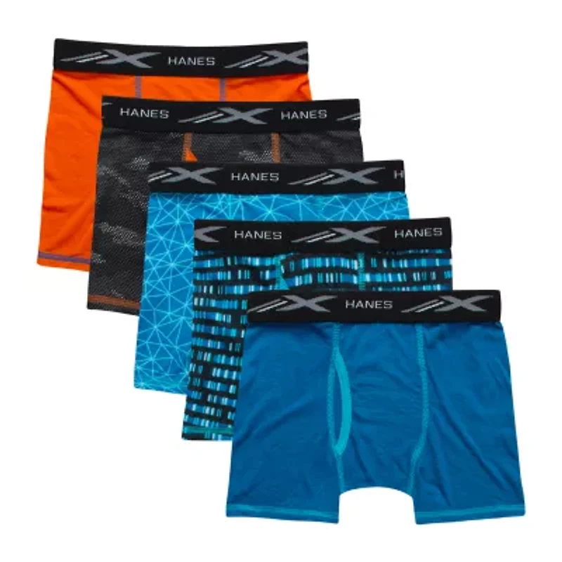 Hanes Little & Big Kid Boys 5 Pack Boxer Briefs Burxd5