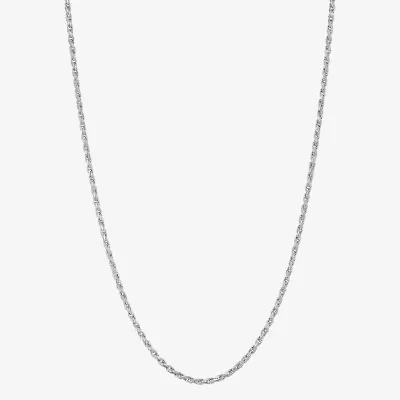 Sterling Silver or Gold Over Silver 18 - 24  Inch Solid Rope Chain Necklace