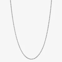 Sterling Silver or Gold Over Silver 18 - 24  Inch Solid Rope Chain Necklace