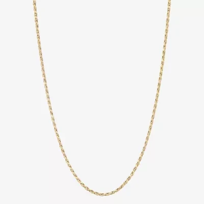 Sterling Silver or Gold Over 18 - 24  Inch Solid Rope Chain Necklace