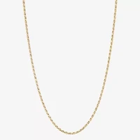 Sterling Silver or Gold Over 18 - 24  Inch Solid Rope Chain Necklace