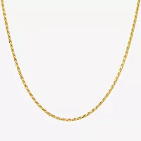 Sterling Silver or Gold Over 18 - 24 Inch Solid Rope Chain Necklace