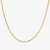 Sterling Silver or Gold Over 18 - 24 Inch Solid Rope Chain Necklace