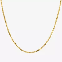 Sterling Silver or Gold Over 18 - 24 Inch Solid Rope Chain Necklace