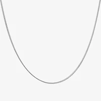 Womens Sterling Silver 18 Inch Curb Chain Necklace