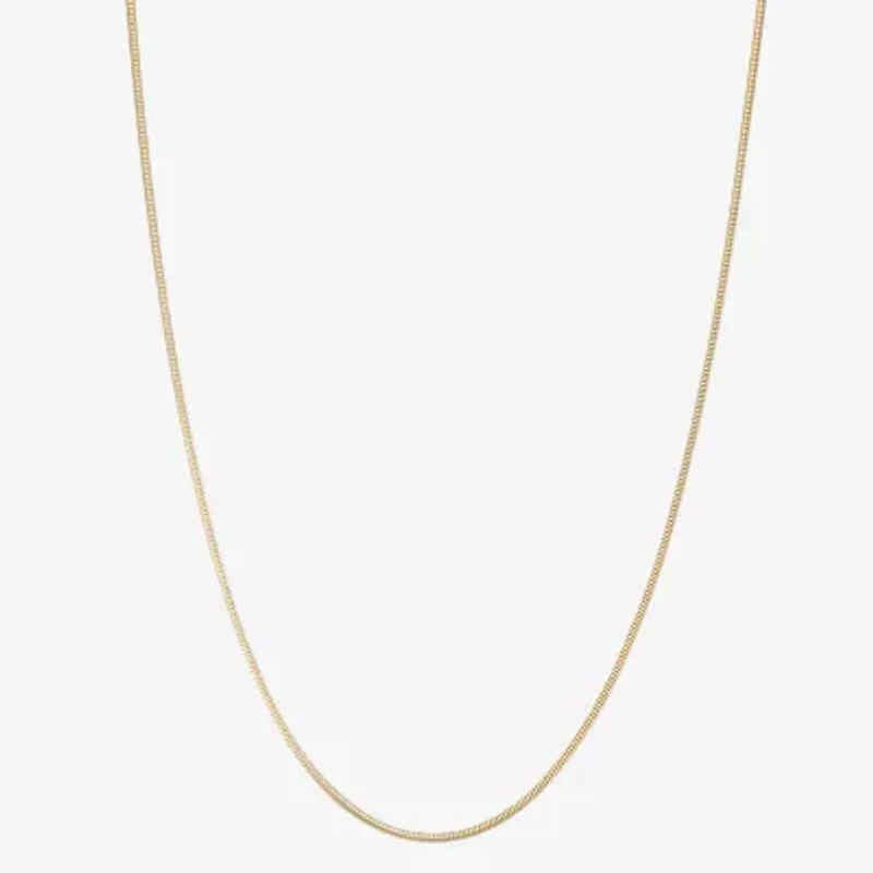 Womens 14K Gold Over Silver 18 Inch Snake Chain Necklace