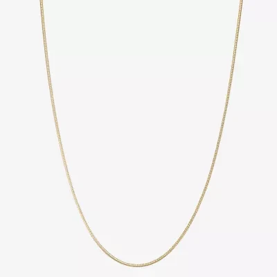Womens 14K Gold Over Silver 18 Inch Snake Chain Necklace