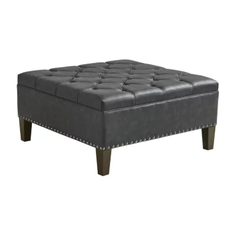 Madison Park Alica Tufted Square Cocktail Ottoman