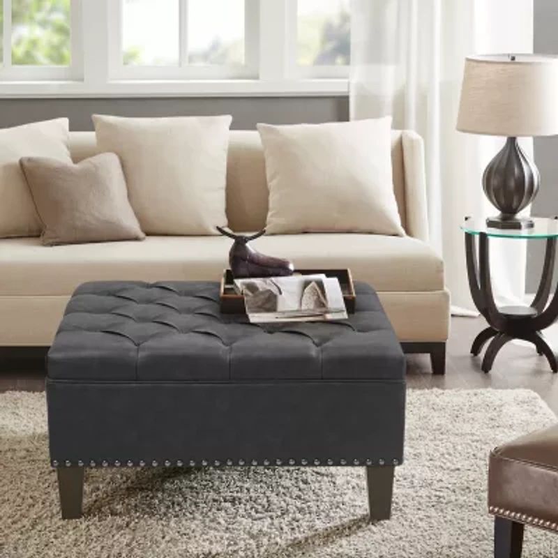 Madison Park Alica Tufted Square Cocktail Ottoman