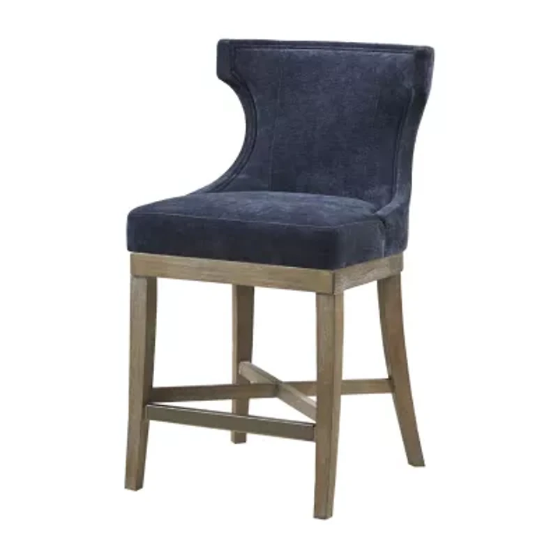 Madison Park Fillmore Counter Stool Counter Height Upholstered Swivel Bar Stool