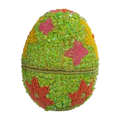Kurt Adler 5" Decorative Egg Container Easter Tabletop Decor