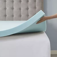 Sleep Philosophy Hypoallergenic 3" Cooling Gel Memory Foam Mattress Topper with Removable Cover