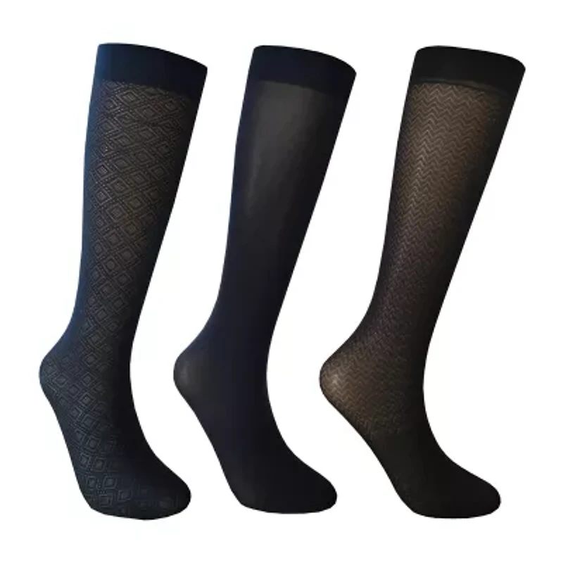 Mixit Womens 3 Pair Plus Tall Trouser Socks