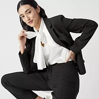 Black Label by Evan-Picone Womens Classic Fit Petite Suit Jacket
