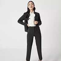 Black Label by Evan-Picone Womens Split Tie Neck Sleeveless Petite Blouse