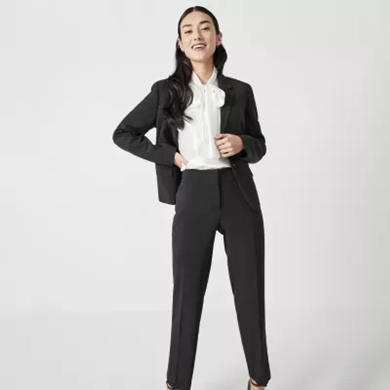 Black Label by Evan-Picone Crepe Womens Classic Fit Straight Suit Pant