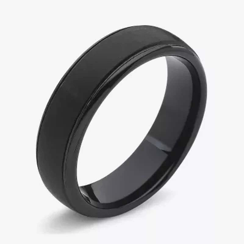 Personalized Mens 6mm Comfort Fit Tungsten Carbide Wedding Band