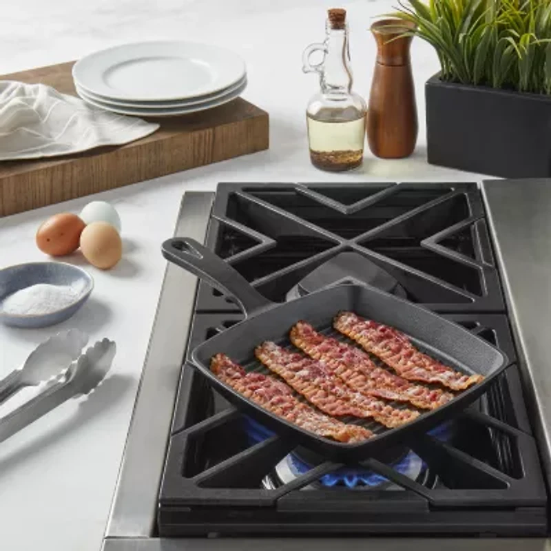 Smith & Clark Cast Iron 8" Grill Pan