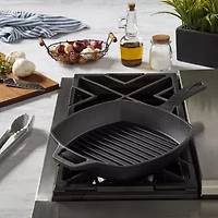 Smith & Clark Cast Iron 10.25" Grill Pan with Assist Handle