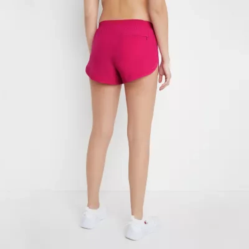 Champion Juniors Womens Mid Rise Moisture Wicking Workout Shorts