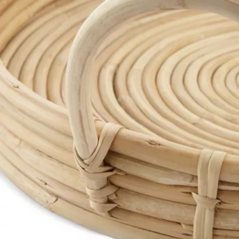 Distant Lands Rattan Serving Tray