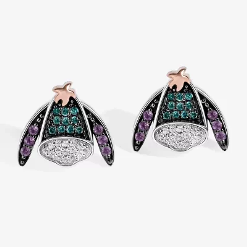 Disney Jewels Collection Womens 1/6 CT. Natural Blue Diamond 14K Gold Over Silver Eeyore 1 Pair Earring Set