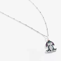 Disney Jewels Collection Womens 1/5 CT.  Natural Blue Diamond 14K Gold Over Silver 18 Inch Pendant Necklace