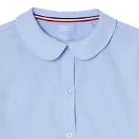 French Toast Little & Big Kid Girls Short Sleeve Fitted Regular Fit Button-Down Shirt