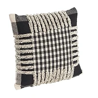 LR Home Marry Checked Square Throw Pillow
