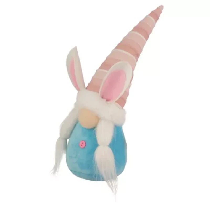 Northlight 13in Blue And Pink Girl Bunny Easter Gnome