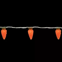 Northlight 7.25ft Orange Carrot White Wire String Lights