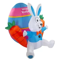 Northlight 4ft Lighted Bunny With Carrots Easter Inflatable