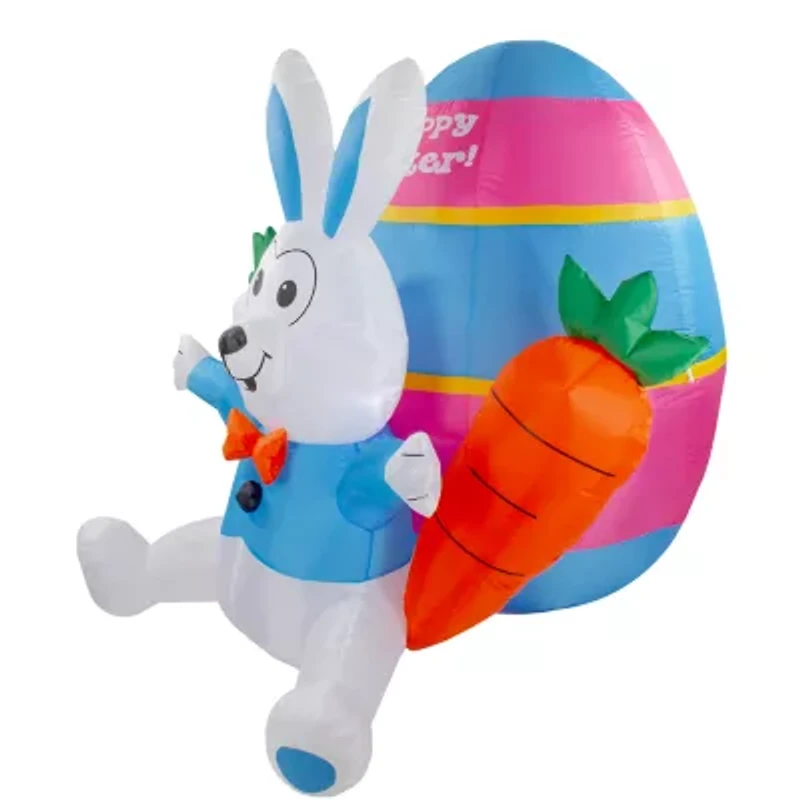 Northlight 4ft Lighted Bunny With Carrots Easter Inflatable