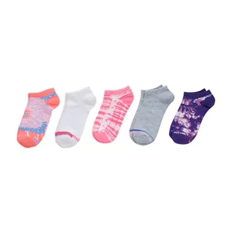 Hanes Big Kid Girls Multi-Pack 10 Pair Low Cut Socks