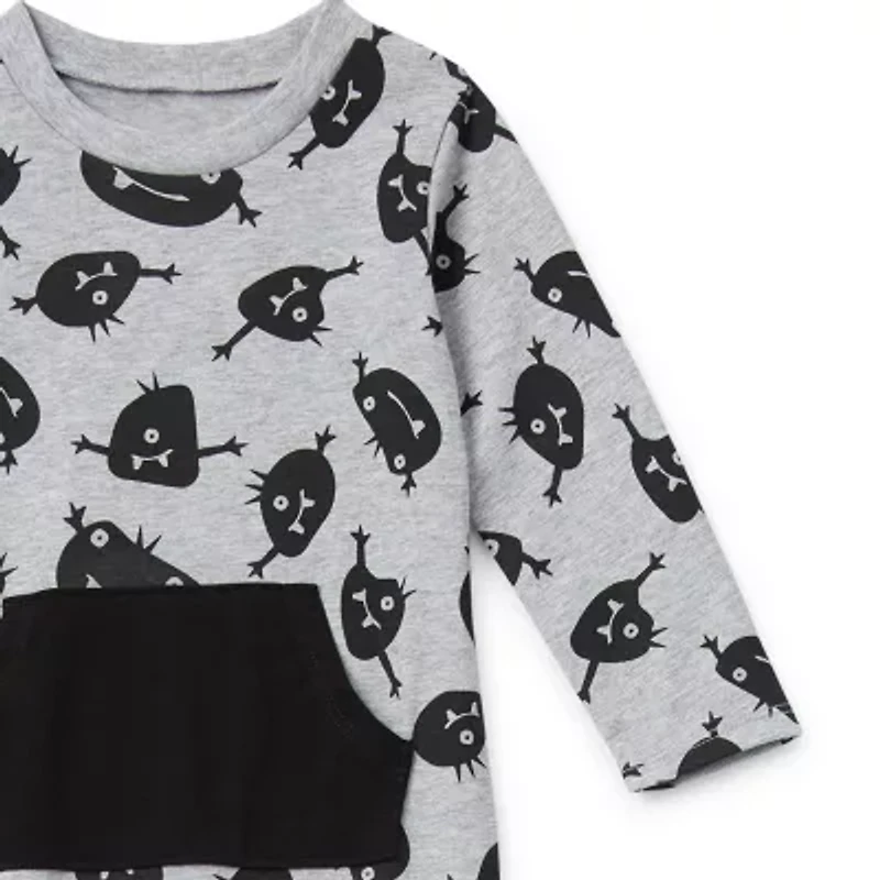 Okie Dokie Baby Boys Crew Neck Long Sleeve Rib Jumpsuit