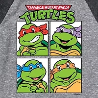 Little & Big Kid Boys Crew Neck 3/4 Sleeve Regular Fit Teenage Mutant Ninja Turtles Graphic T-Shirt