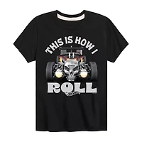 Little & Big Kid Boys Crew Neck Short Sleeve Regular Fit Hot Wheels Graphic T-Shirt