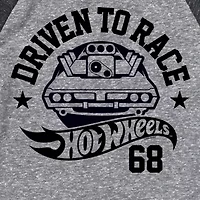 Little & Big Kid Boys Crew Neck 3/4 Sleeve Regular Fit Hot Wheels Graphic T-Shirt