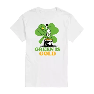Mens Short Sleeve Peanuts St. Patrick's Day Graphic T-Shirt