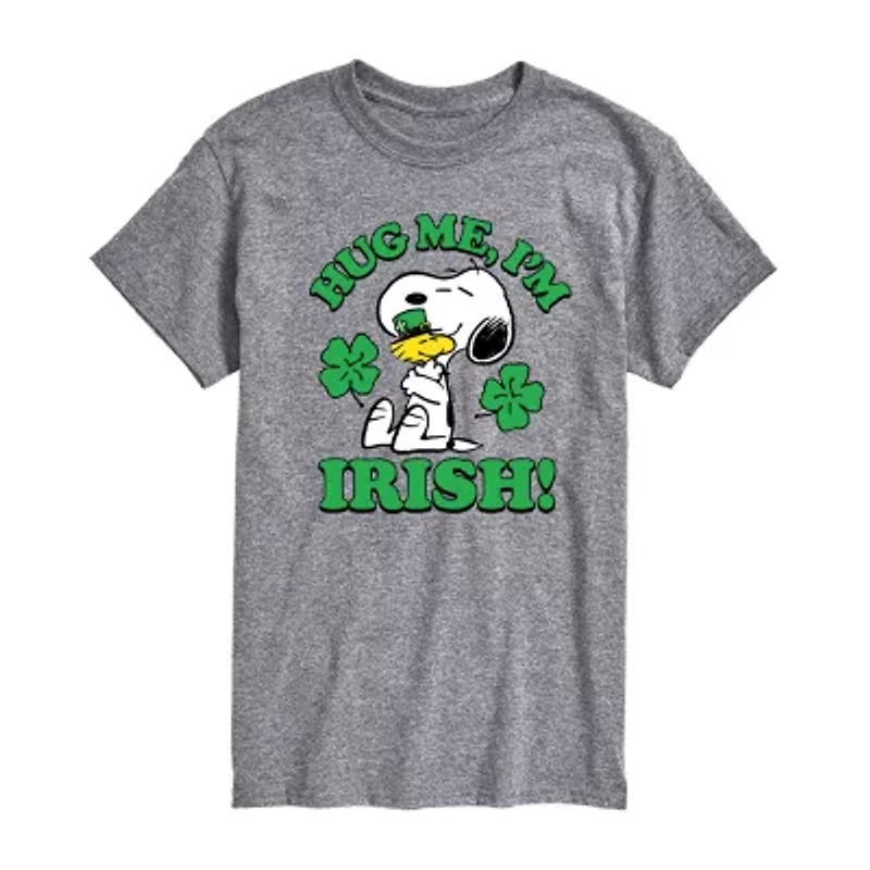 Mens Short Sleeve Peanuts St. Patrick's Day Graphic T-Shirt