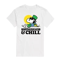 Mens Short Sleeve Peanuts St. Patrick's Day Graphic T-Shirt